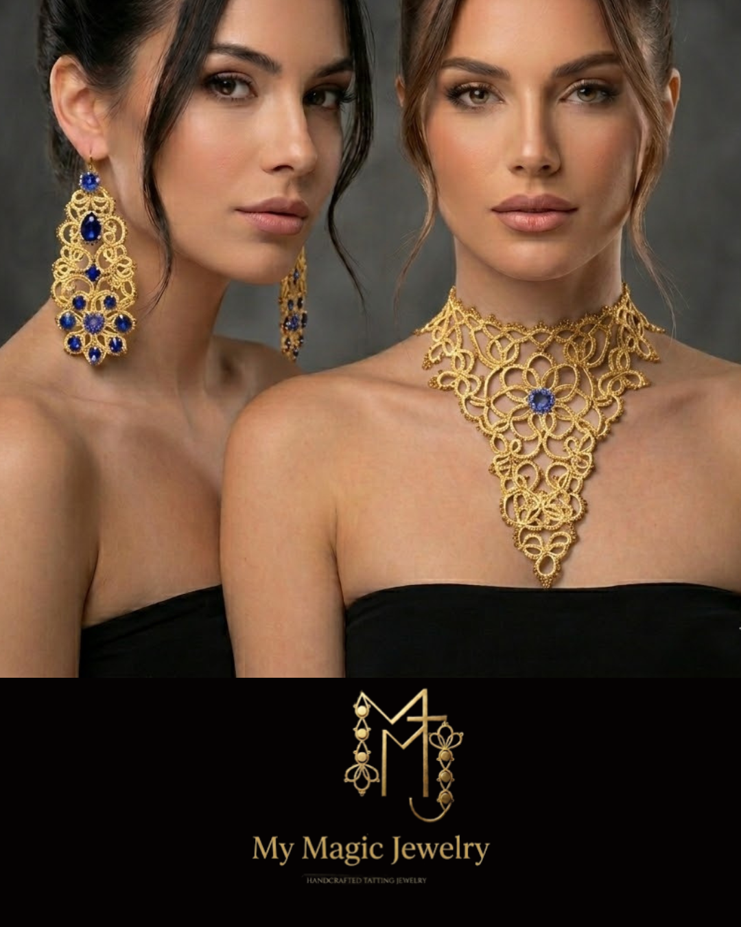 Victorian Lace Bib Choker & Long Earrings Tatting Pattern PDF | Expert Level, Needle & Shuttle Tatting - Image 4