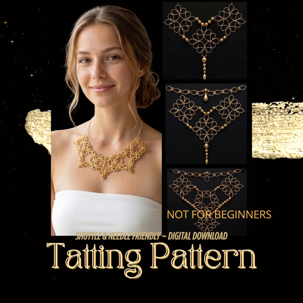 Tatting Lace Necklace Pattern PDF | 7 Designs in 1 | Advanced Luxury Tatting Collection | Redesigned 2015 Original