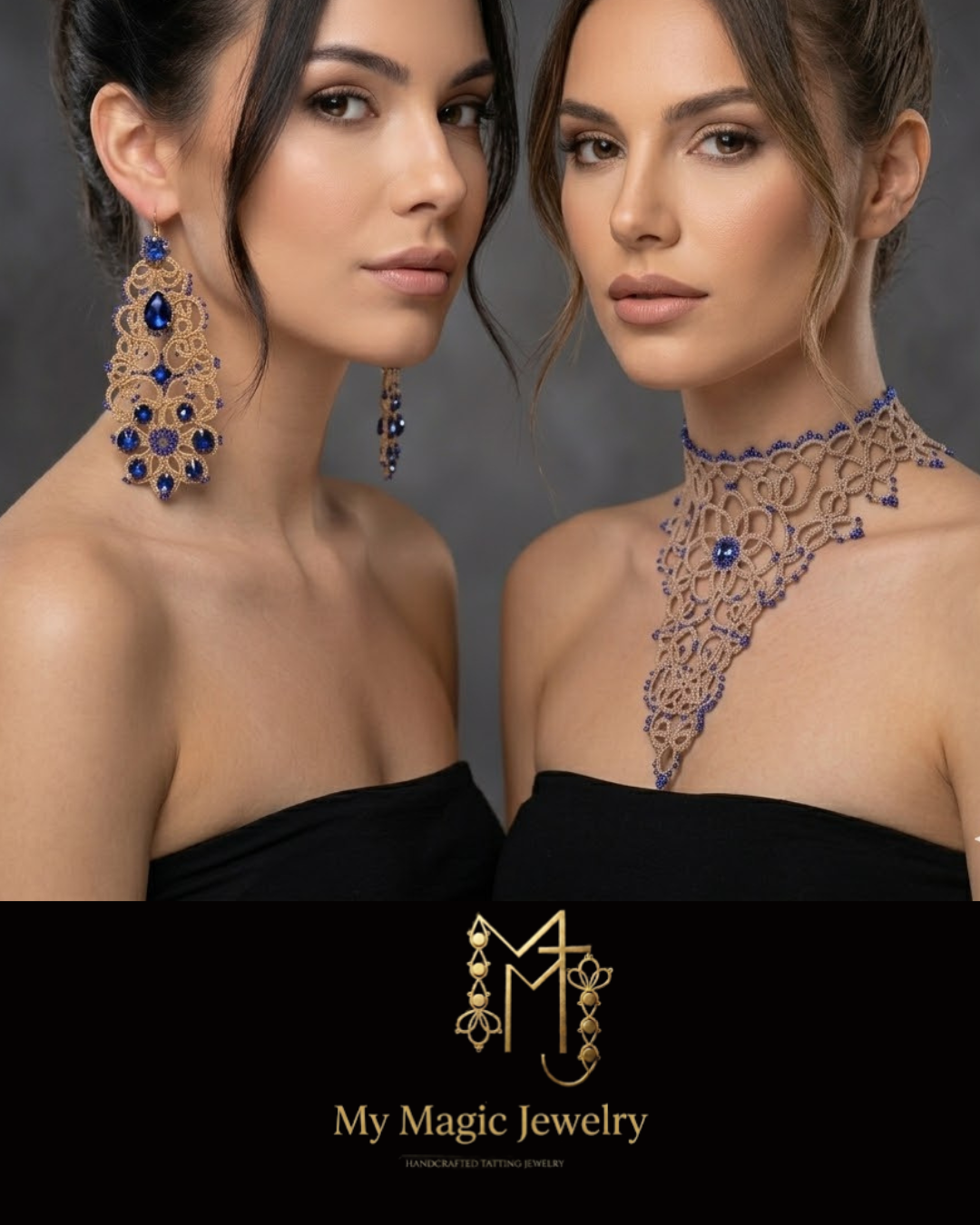 Victorian Lace Bib Choker & Long Earrings Tatting Pattern PDF | Expert Level, Needle & Shuttle Tatting - Image 5