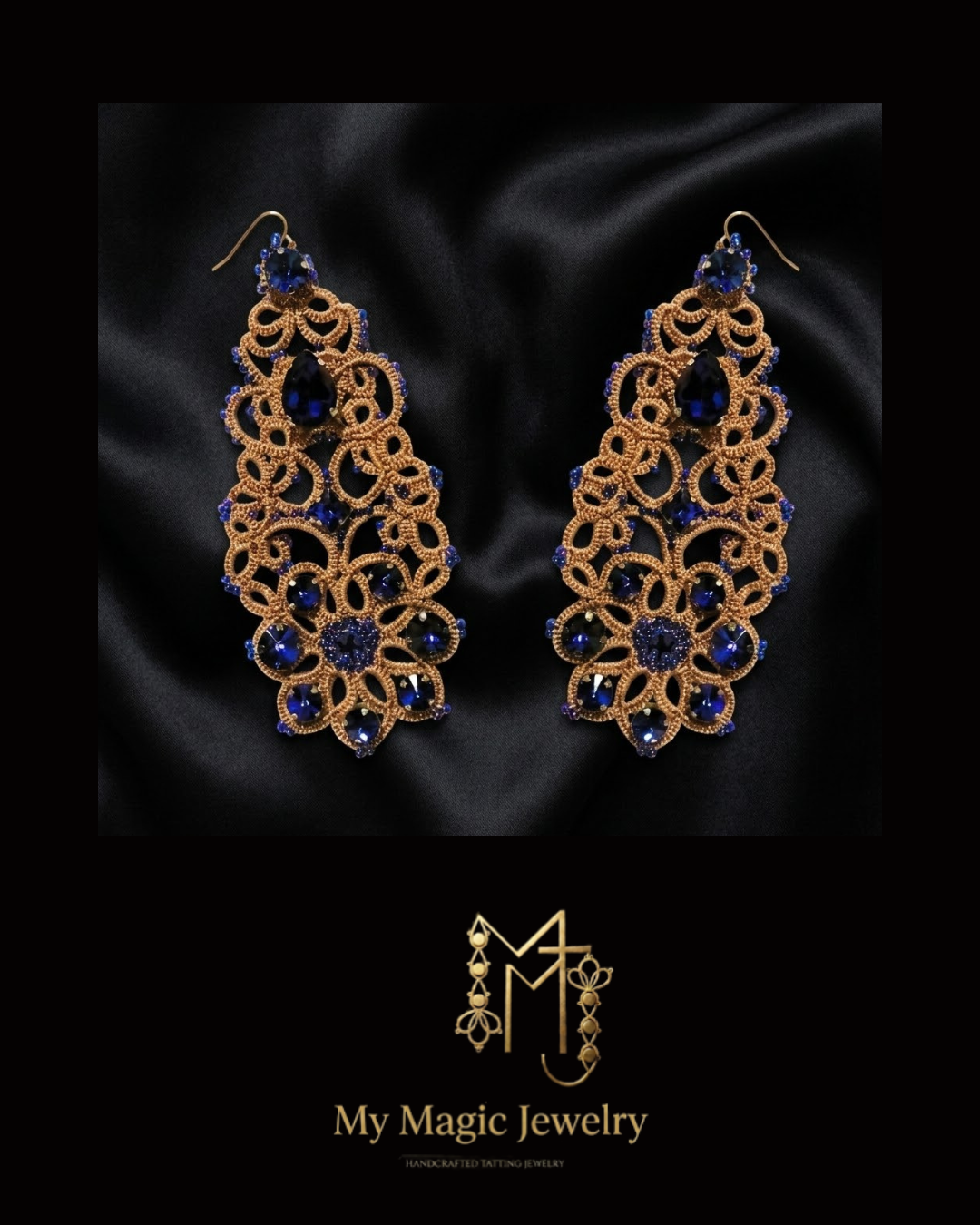 Victorian Lace Bib Choker & Long Earrings Tatting Pattern PDF | Expert Level, Needle & Shuttle Tatting - Image 9