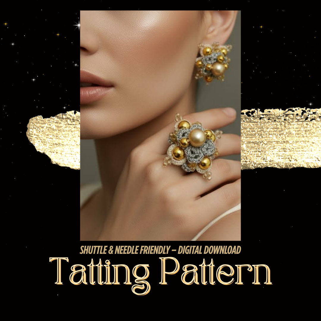 Golden Crown Whisper – New 3D Tatting Lace Ring MMJ2025