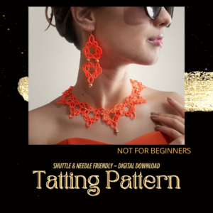 FREE Lace Jewelry Set 3-in-1 Tatting Pattern PDF | Needle & Shuttle Tutorial | Original Design 2019
