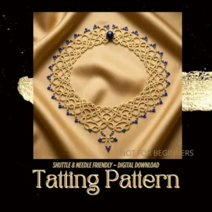 Necklace Tatting Lace Pattern PDF, Needle & Shuttle Tatting ,