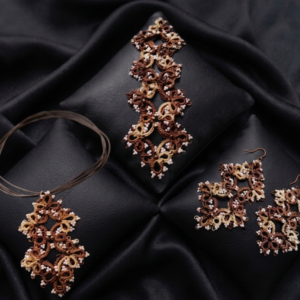 Chocolate Tatting Lace Necklace | Handmade Everyday Lace Jewelry | Ready to Ship | Design 2018