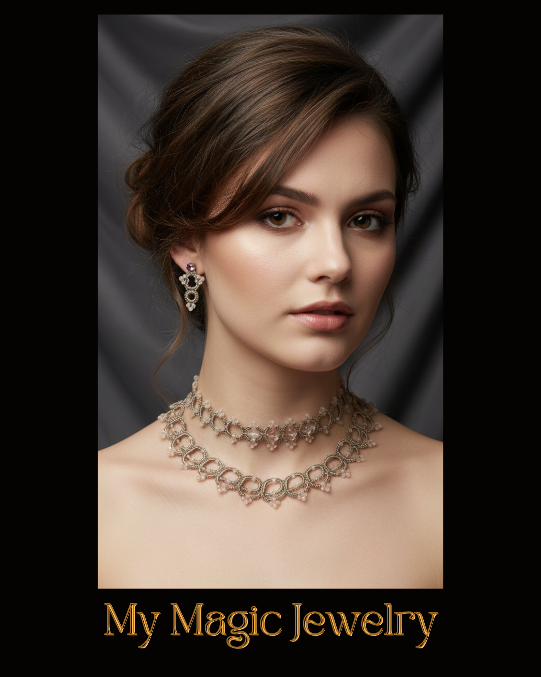 Luxury Handmade Wedding Jewelry Set | Victorian Lace Necklace, Bridal Choker & Earrings | Ready to Ship - Image 22