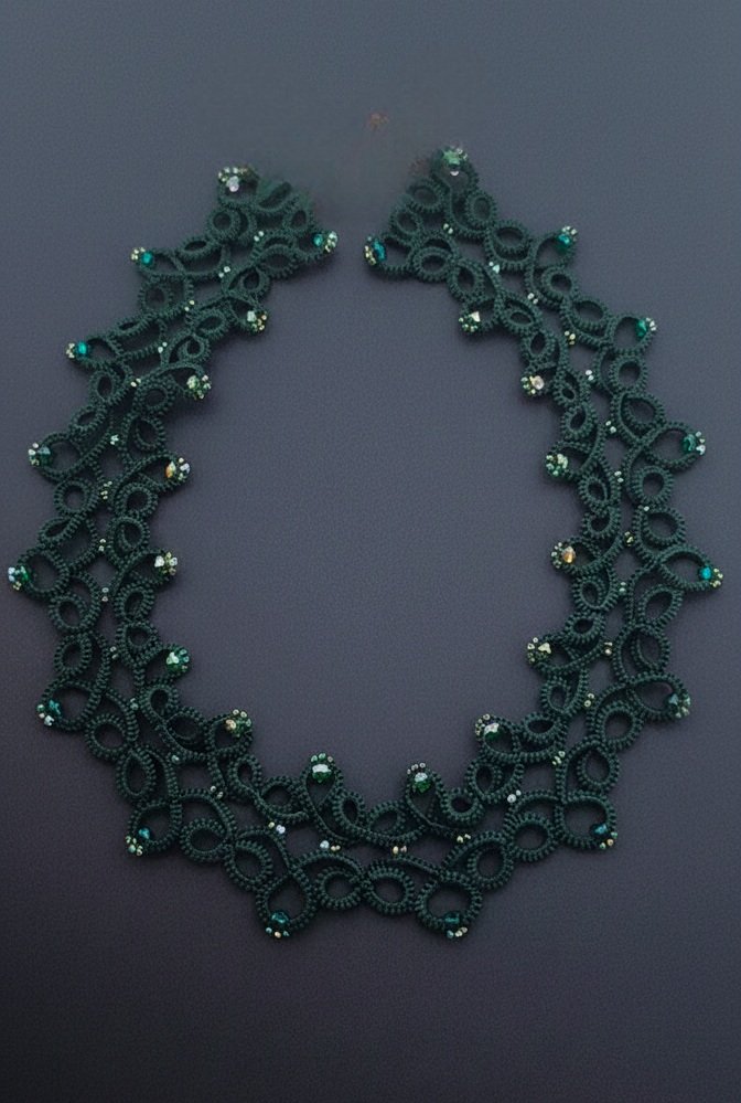 Botanical Couture™ Tatting Lace Jewelry Set | Ready to Ship Necklace & Earrings | Handmade Gothic Fairy Lace Jewelry - Image 10