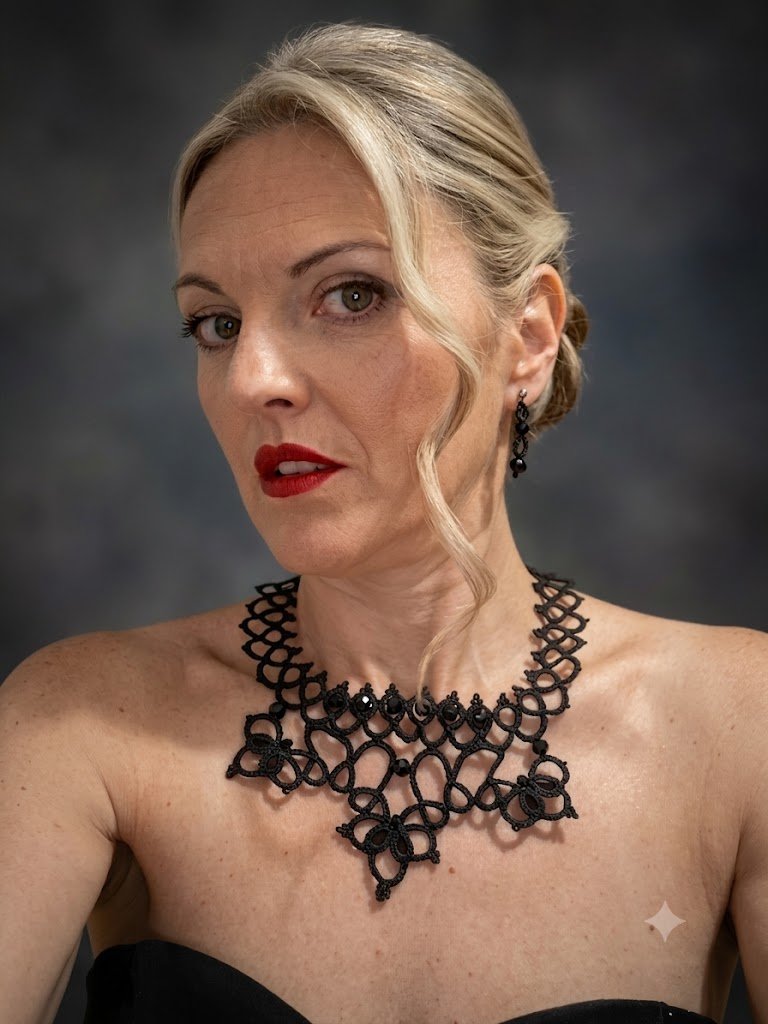 Victorian Black Tatting Lace Choker | Elegant Gothic Lace Necklace | Handmade Everyday Statement Jewelry | Signature Essentials Collection - Image 6