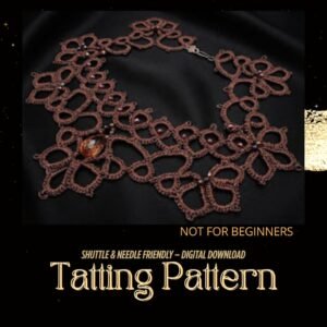 3-in-1 Tatting Lace Necklace Pattern PDF | Beaded & Unbeaded Necklace | Shuttle & Needle Tatting | Digital Download
