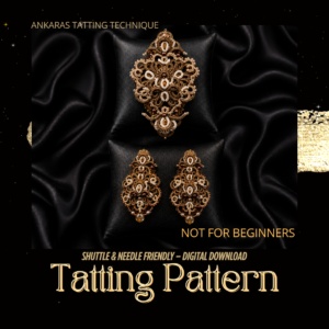 2-in-1 Ankaras Tatting Lace Jewelry Pattern | Brooch & Statement Earrings PDF | Fairy Tale Lace Design 2022 | Not for Beginners (Copy)