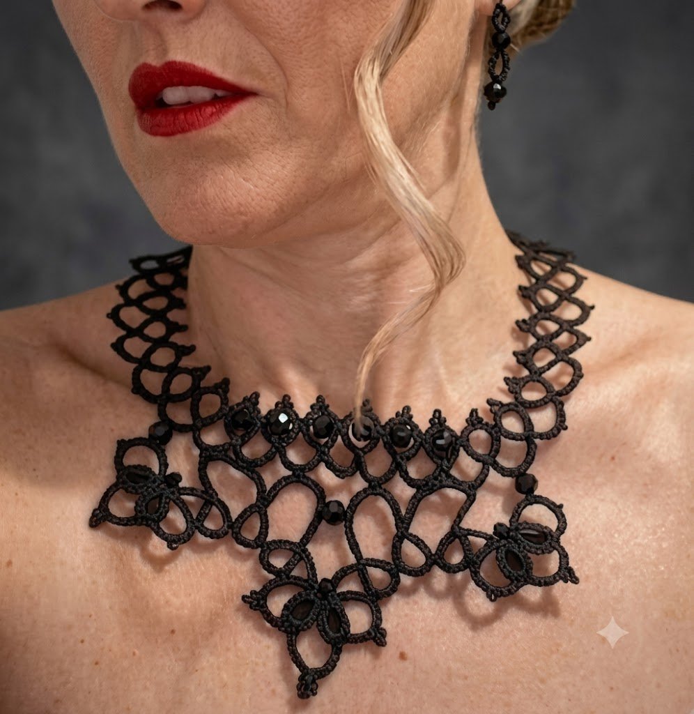 Victorian Black Tatting Lace Choker | Elegant Gothic Lace Necklace | Handmade Everyday Statement Jewelry | Signature Essentials Collection - Image 14