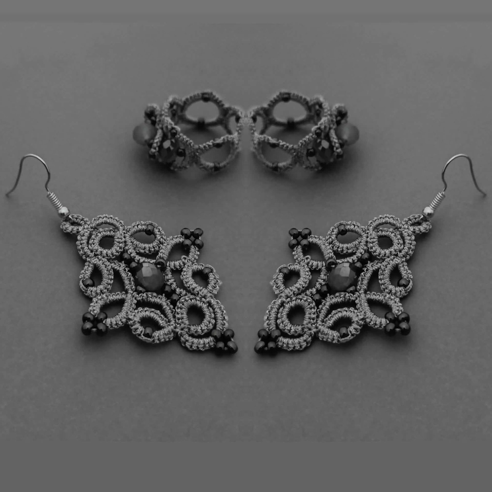 4-in-1 Tatting Lace Jewelry Pattern Set – Advanced Chokers, Bracelet, Earrings & Ring | Lace Design 2025 | Not for Beginners - Image 15
