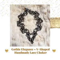 Black Tatting Lace Statement Necklace — Handmade Gothic Victorian Lace Jewelry | Made to Order - Image 14