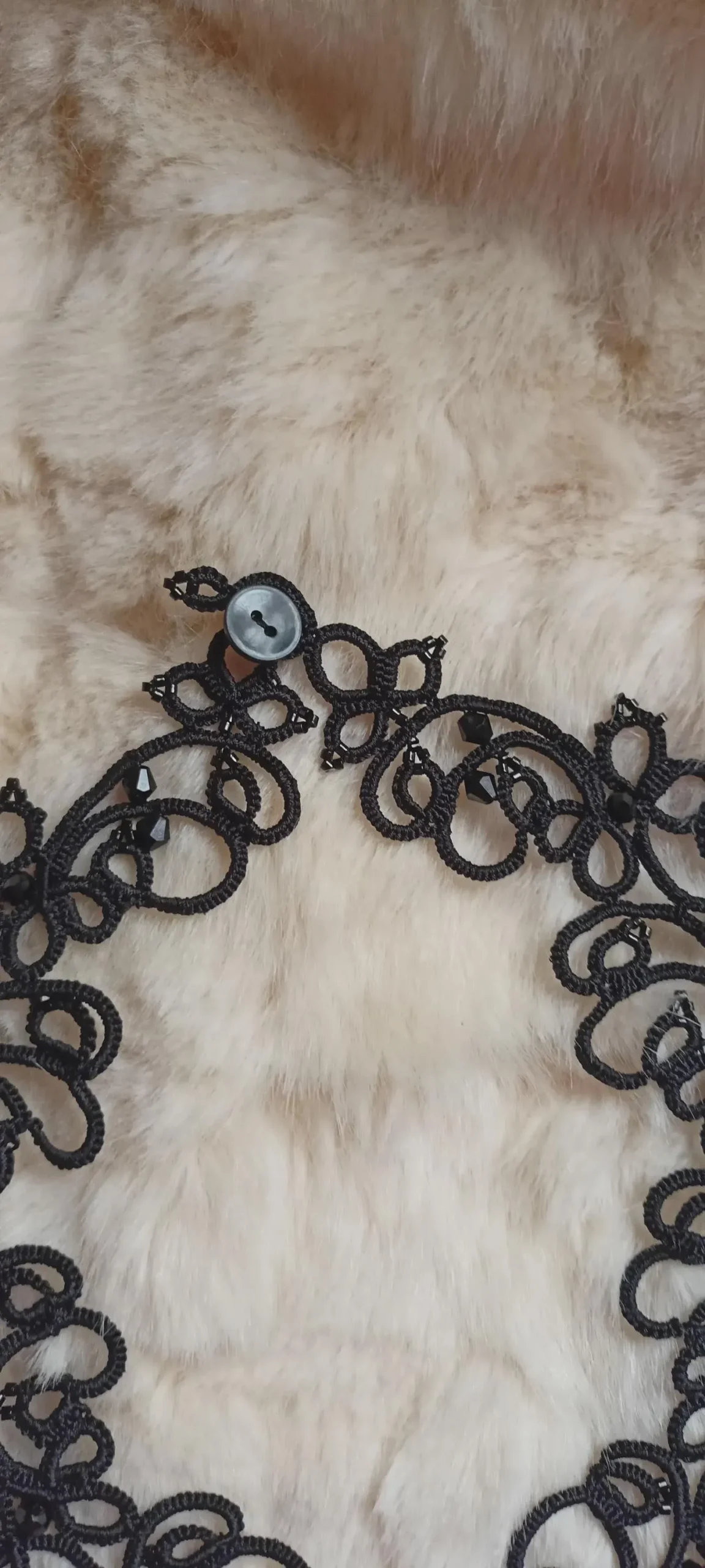 Black Tatting Lace Statement Necklace — Handmade Gothic Victorian Lace Jewelry | Made to Order - Image 9