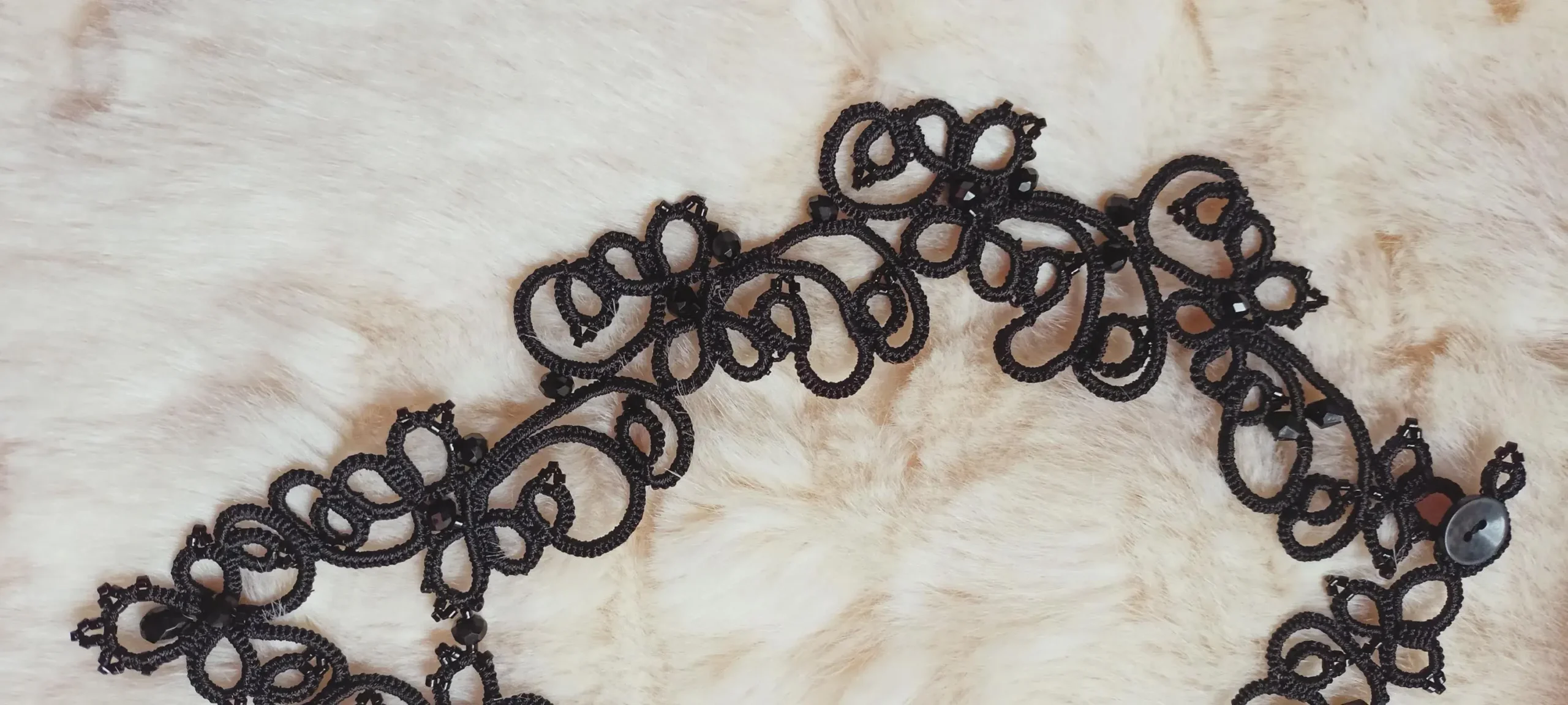 Black Tatting Lace Statement Necklace — Handmade Gothic Victorian Lace Jewelry | Made to Order - Image 10