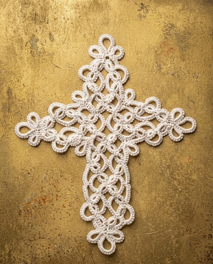 Eternal Cross Tatting Lace Pattern | 6-in-1 Christian Cross Ornament | Needle & Shuttle Tatting Pattern | Original 2026 Design - Image 8