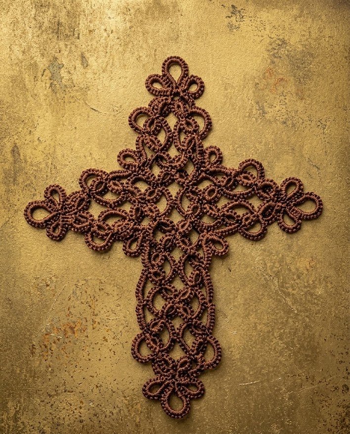 Eternal Cross Tatting Lace Pattern | 6-in-1 Christian Cross Ornament | Needle & Shuttle Tatting Pattern | Original 2026 Design - Image 9