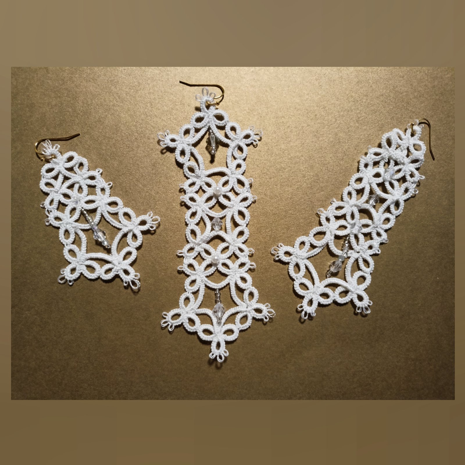 3-in-1 Tatting Lace Earrings Collection | Advanced Shuttle & Needle Pattern | Mix & Match Bridal Designs | Original 2023 Design - Image 11