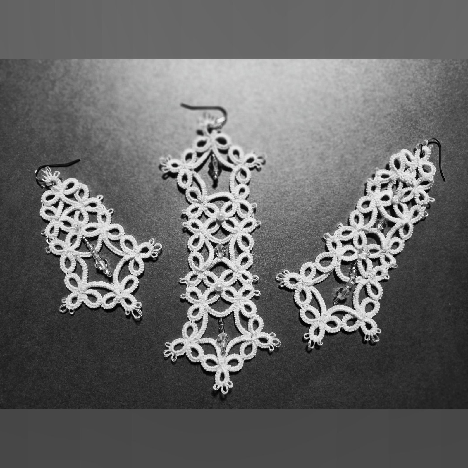 3-in-1 Tatting Lace Earrings Collection | Advanced Shuttle & Needle Pattern | Mix & Match Bridal Designs | Original 2023 Design - Image 14