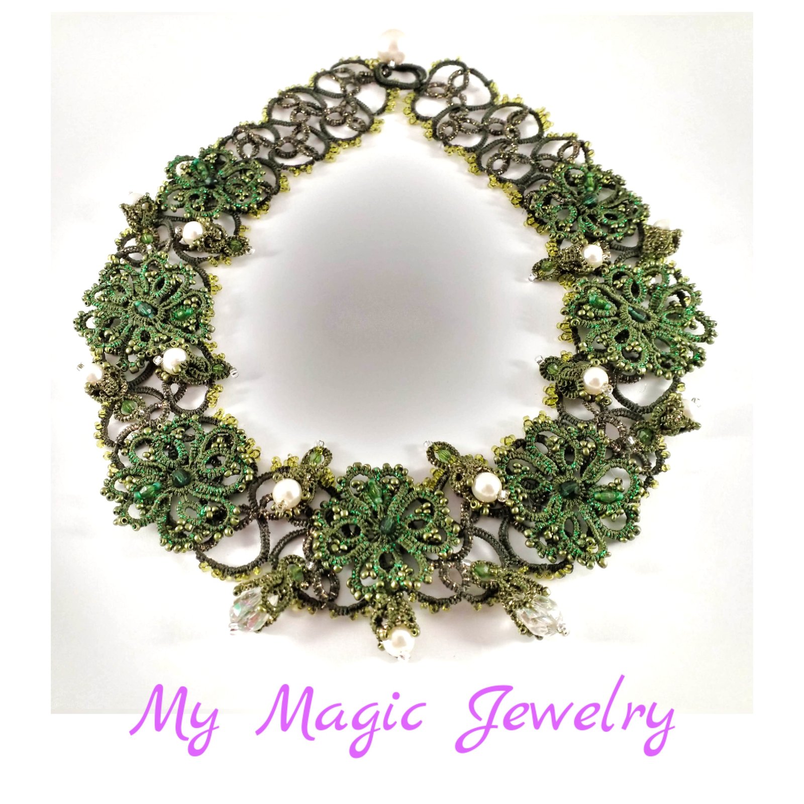 Flower Tatting Necklace Pattern – Advanced Frivolité Lace Tutorial PDF | Shuttle & Needle | NOT for Beginners - Image 7