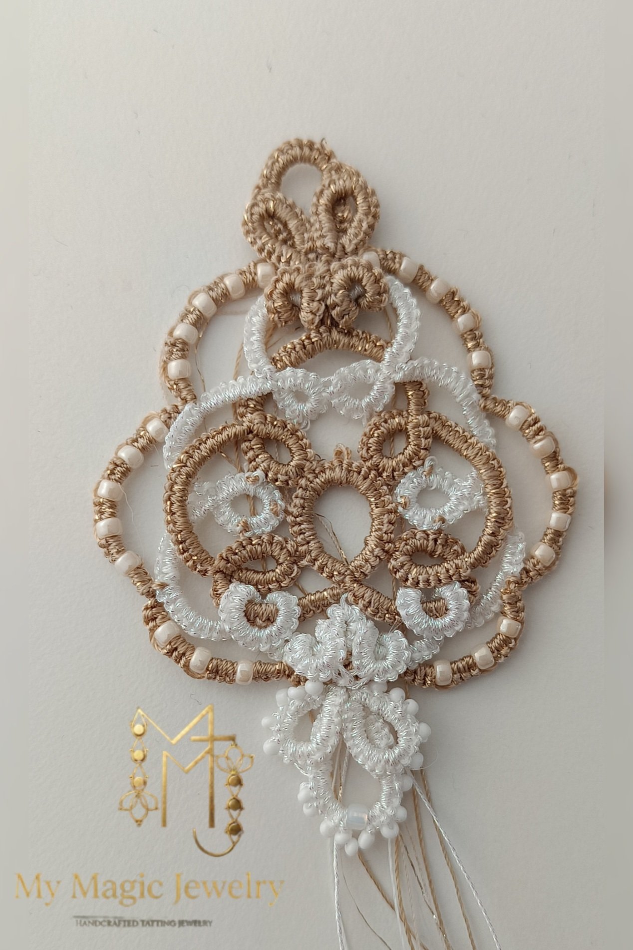Ankars Tatting Earrings Pattern PDF | Floral Lace Earrings | Vintage Bridal Jewelry | Needle Tatting Pattern| Original 2026 Design - Image 6