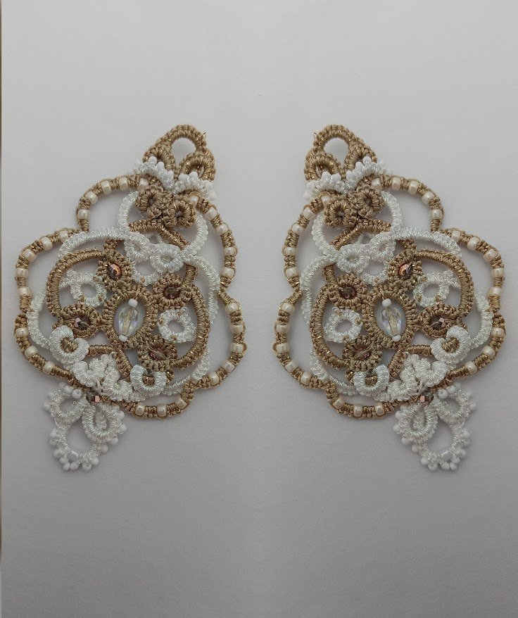 Ankars Tatting Earrings Pattern PDF | Floral Lace Earrings | Vintage Bridal Jewelry | Needle Tatting Pattern| Original 2026 Design - Image 7