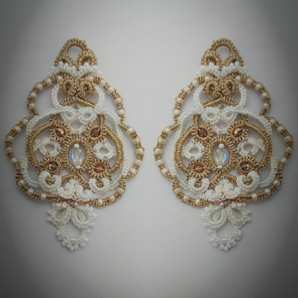 Ankars Tatting Earrings Pattern PDF | Floral Lace Earrings | Vintage Bridal Jewelry | Needle Tatting Pattern| Original 2026 Design - Image 8
