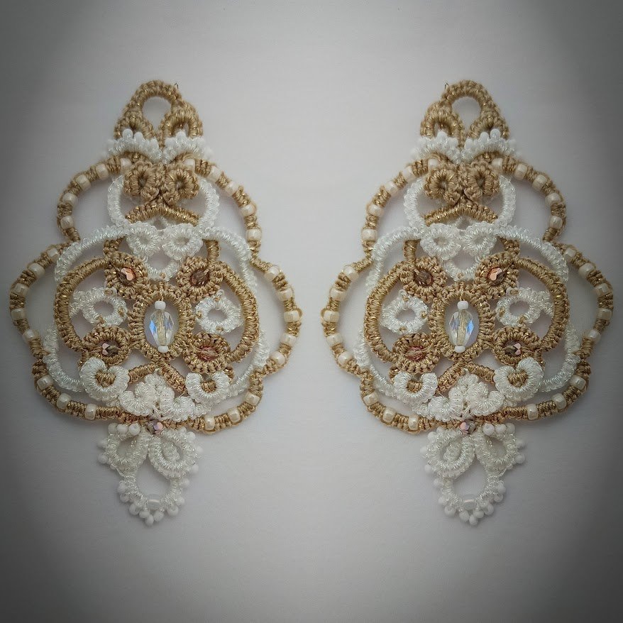 Ankars Tatting Earrings Pattern PDF | Floral Lace Earrings | Vintage Bridal Jewelry | Needle Tatting Pattern| Original 2026 Design - Image 9